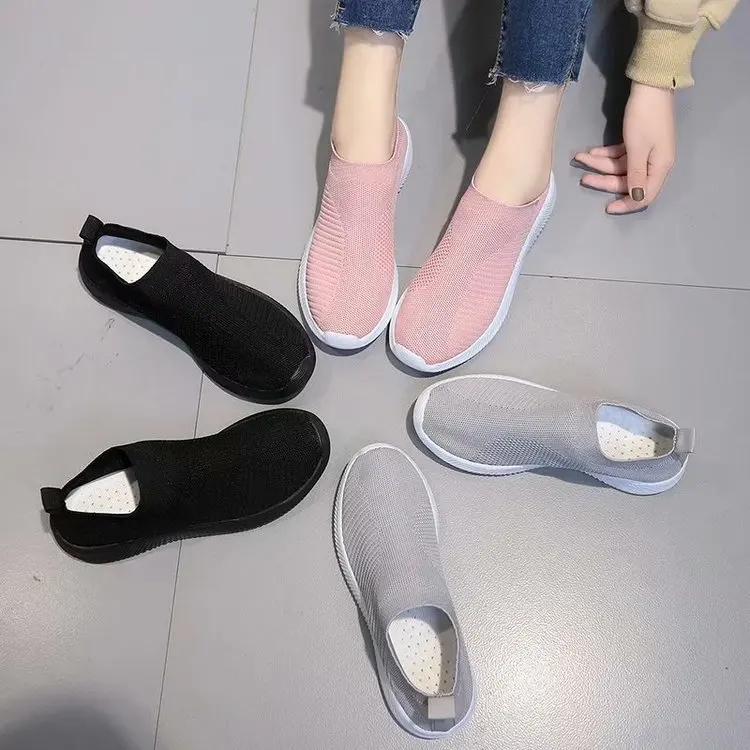 

Plus Size Shoes Women Casual Knitting Sock Sneakers Stretch Flat Ladies Slip on Shoes Female Leisure Flats Fashion Espadrilles 2