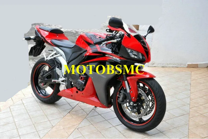 Инжекторный комплект для HONDA CBR600RR F5 07 08 CBR 600 RR CBR 600 RR CBR 600 2007 2008 красно-черные обтекатели комплект+ подарки HJ26