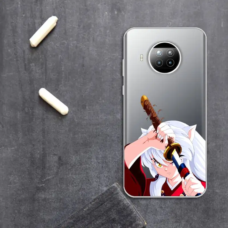 

Inuyasha anime Phone Case Transparent for Xiaomi Redmi note 10 t 8 9 pro lite 11 high quality Anti-fall capa