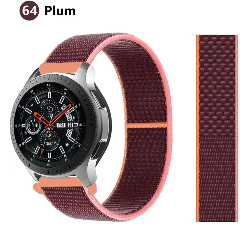 Ремешок нейлоновый для Galaxy Watch 3 браслет active 2 Samsung Gear S3 Frontier Huawei watch GT 2e pro 20 мм/22 мм 45