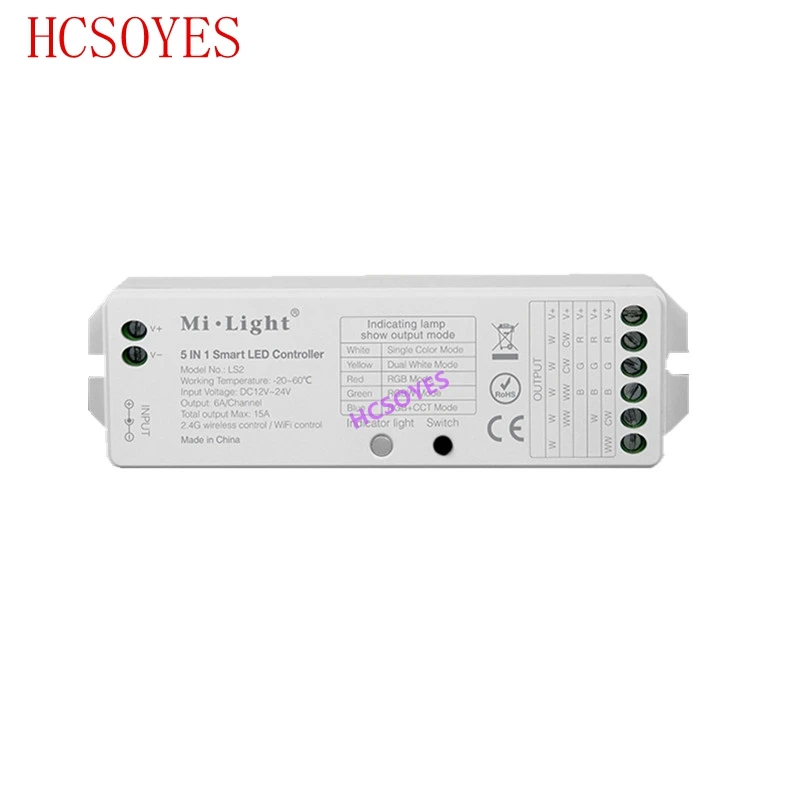 MIBOXER LS2 умный светодиодный контроллер 5 в 1 совместимый с одноцветным/цветовой