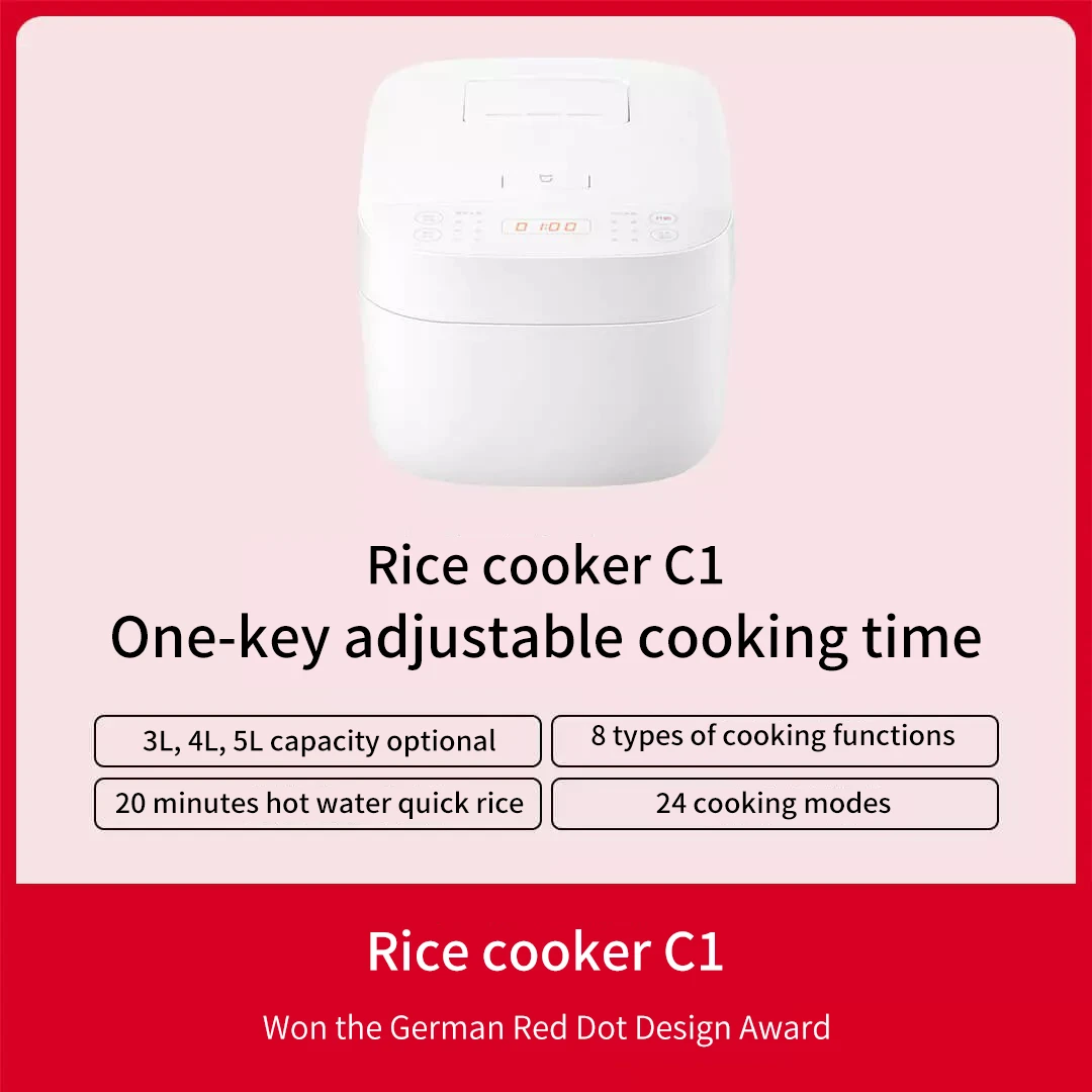 

Xiaomi MIjia Rice Cooker Household Rice Cooker C1 3L/4L/5L Household Multifunctional Rice Cooker Smart Rice Cooker