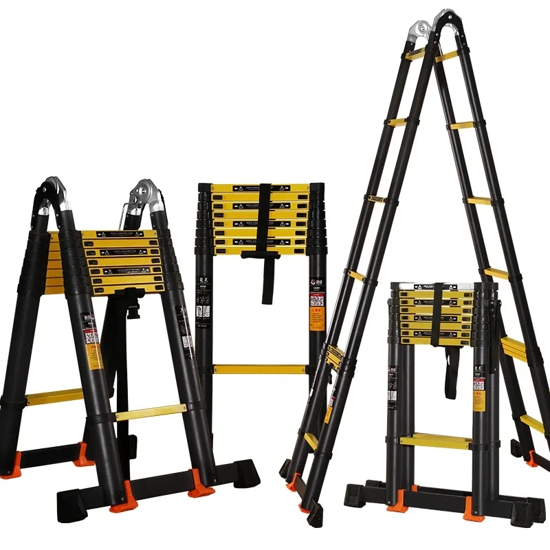 1.7M+1.7M Herringbone Ladder/3.4M Straight Ladder Multifunctional Anti-tilt Engineering Ladder Telescopic Ladder Folding Ladder