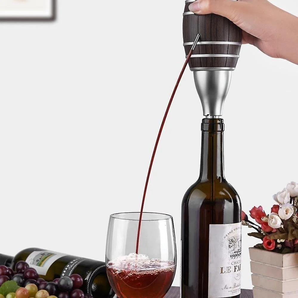 

Barrel Shaped Wine Pourers Decanter Electric Cider Pump Aerator Wine Juice Bottle Pourer Aerator Liquor Pourer Bar Accessories