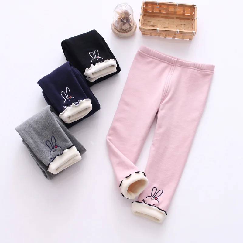 Зимние Бархатные леггинсы для девочек Корейская версия плюс бархатные плотные