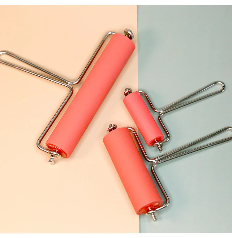 3 шт. резиновый ролик три размера/Цвет: Цветной чернильный мазок для окрашивания