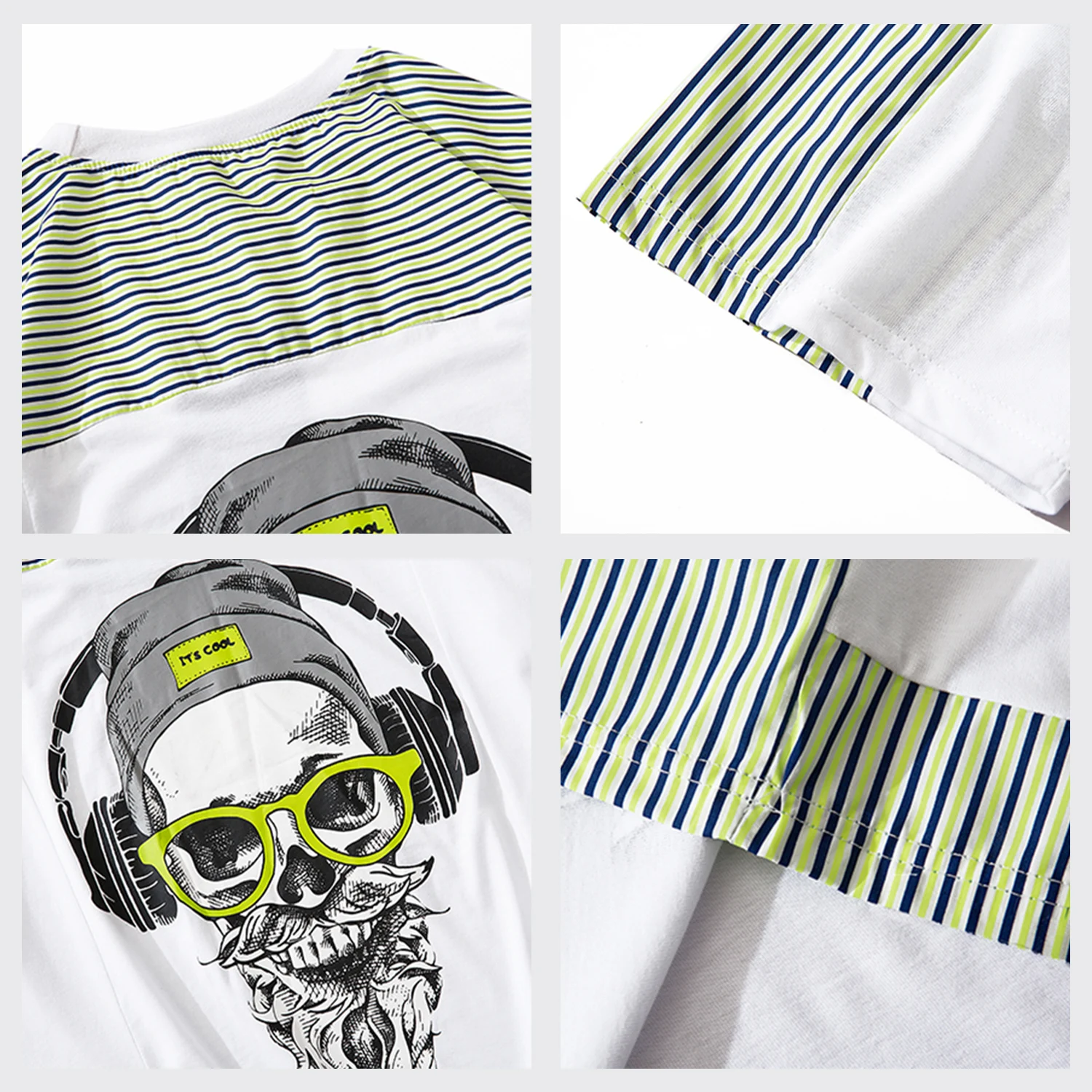 Aelfric Eden футболка в стиле хип хоп полоску пэчворк с принтом для мужчин 2020 коротким