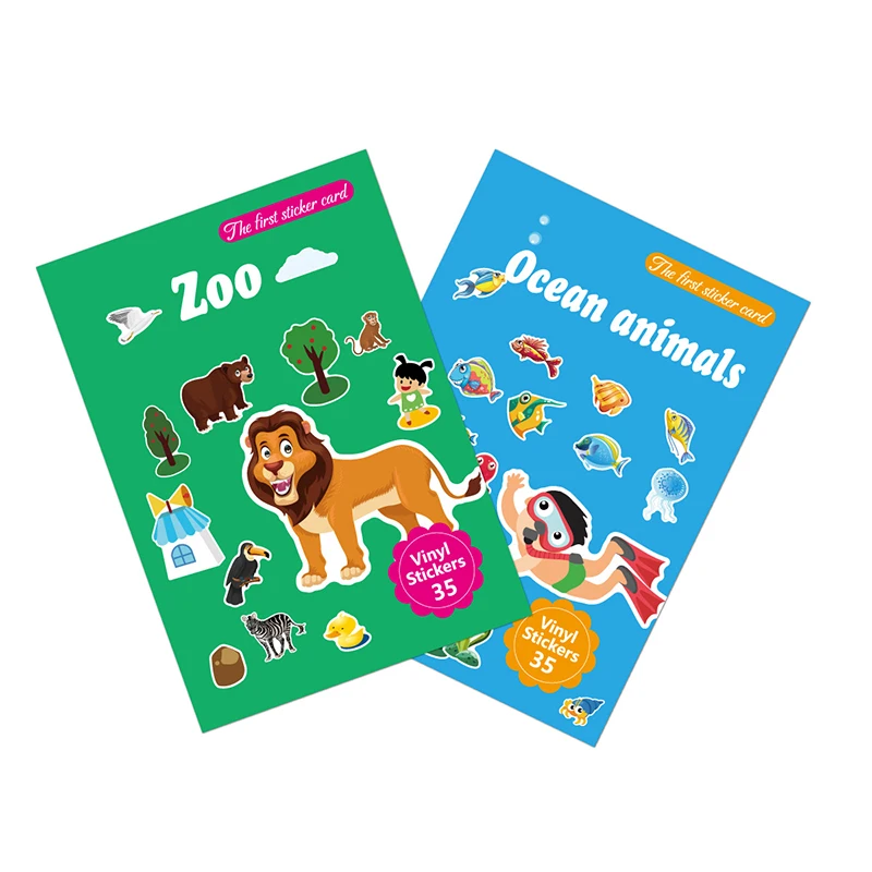 

Chidren Stickers Book DIY Toys Puzzle Game Cartoon Zoo Sea Animals Creation Sticker Pad Learning Education Girl Boy Kids Gifts