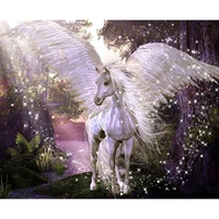 5d diy diamond painting full squareround drill angel horse 3d rhinestone embroidery cross stitch gift home decor gift