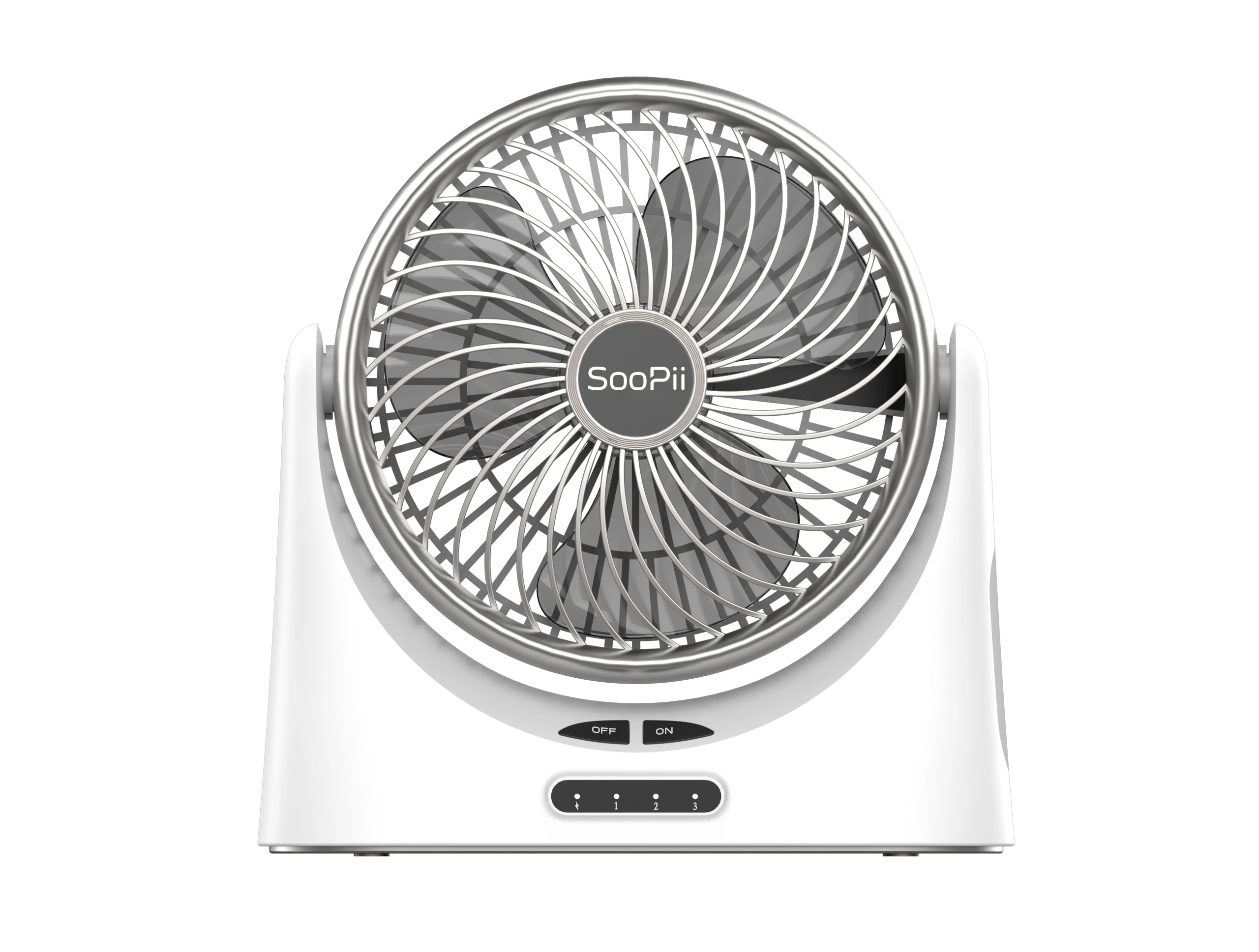 SooPii Desk Fan Portable 4000mAh Rechargeable Battery Operated USB with Night Light for Office Outdoor Home | Электроника