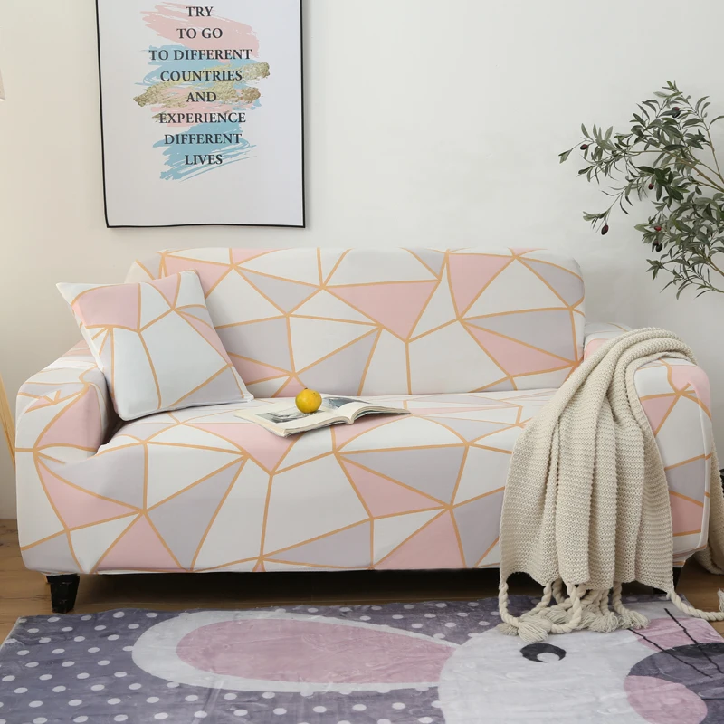 Loveseat 1/2/3/4 местный L образный угловой диван чехлы с принтом Эластичный секционный