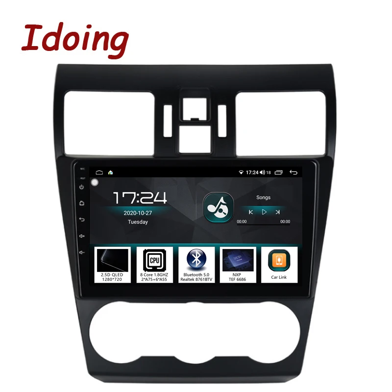 

Idoing 9"Car Android Radio GPS Multimedia Player QLED For Subaru Forester XV WRX 2013-2015 Navigation Head Unit No 2 din dvd