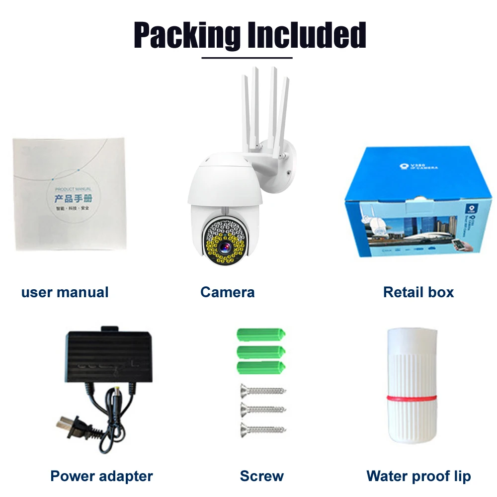 

Outdoor IP WiFi Camera Security Surveillance CCTV 360 PTZ Outside Indoor Smart Home Video Monitor 1080P Motion Detection IP Cam