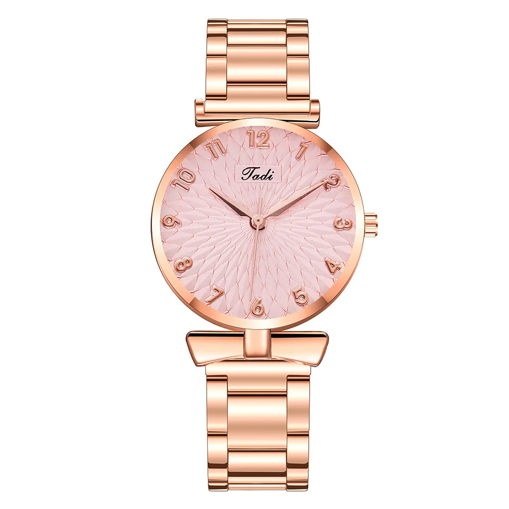

New fashion ladies' watches, the trend is always running, alloy steel band watches fashion small digital steel band quartz watch