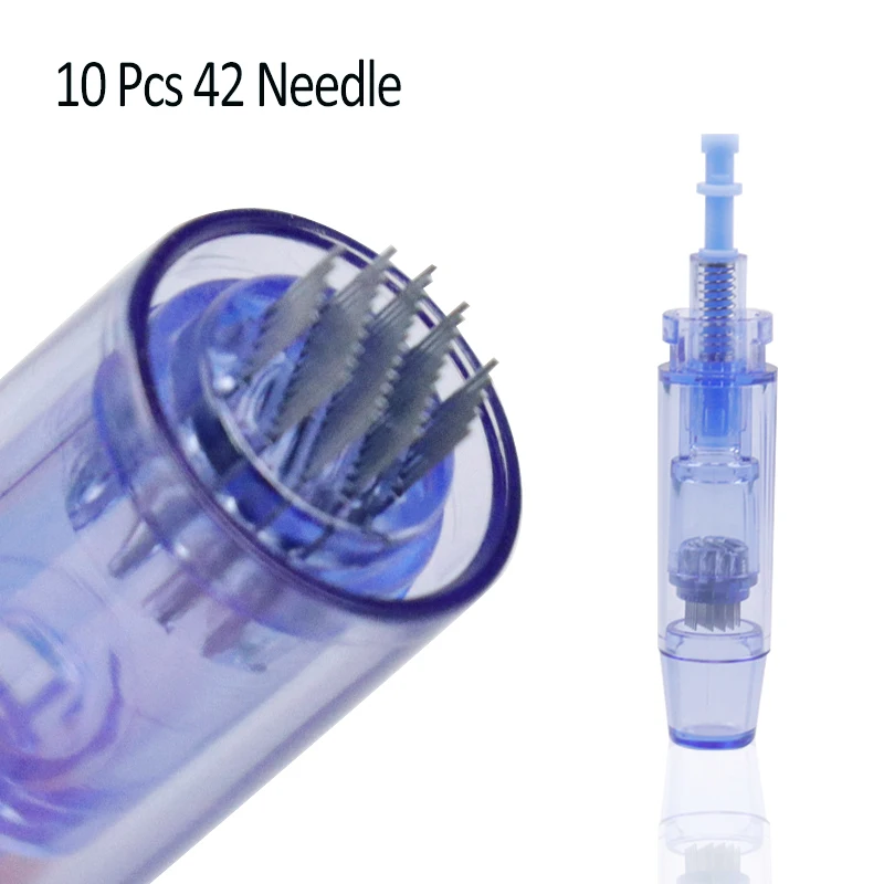 42 Pin 10PCS Dr.Pen A1-C MYM Microneedling Ручка микро-штыковая Порты и разъёмы иголочный картридж BB светящиеся устройства ”Проводная электрическая Dr.Pen мануального татуажа бровей - Габаритные размеры: 42 Pin 10PCS