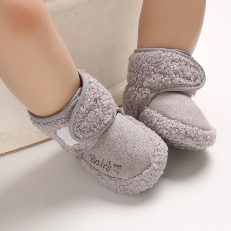 

0-18M Baby Winter Warm First Walkers Cotton Baby Shoes Cute Infant Baby Boys Girls Shoes Soft Sole Indoor Shoes For Baby Kids