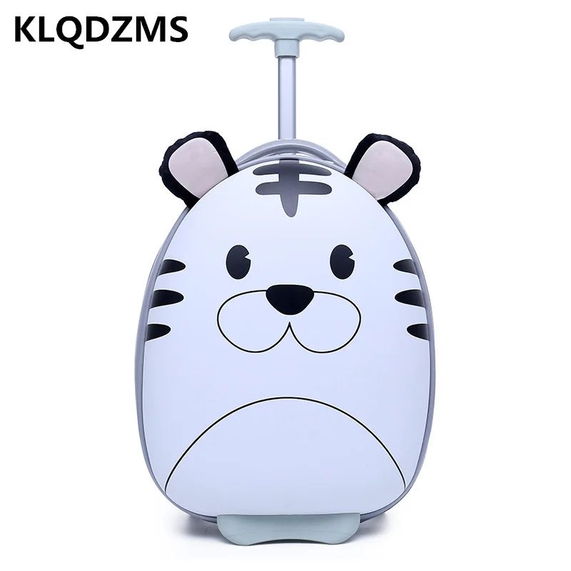 KLQDZMS Student Rolling Suitcase Children's Backpack 16 Inch Fashion Trolley Luggage Bag Toddler School Bag