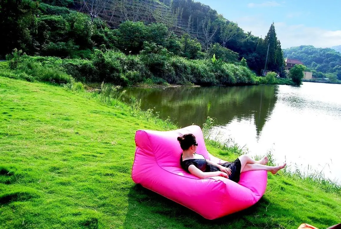 Очень Большой Плавающий матрац, гигантский бассейн боковые beanbag стул на воде, уличная мебель диван-черный