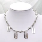 Ожерелье женское из колючей проволоки, маленькое железное ожерелье короткое ожерелье унисекс, в стиле хип-хоп, готический панк, с лезвием, подарочное, цепочка с шипами