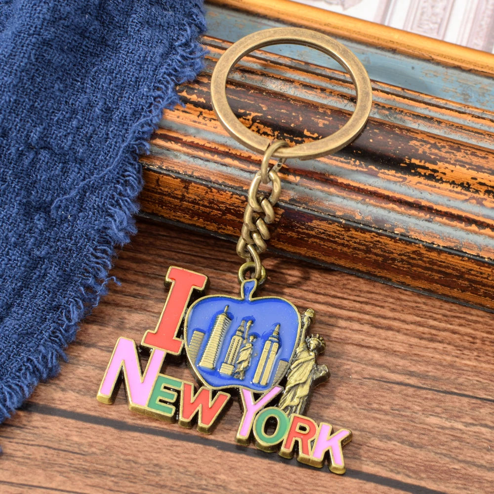 Модный бронзовый брелок Vicney с надписью I LOVE New York высококачественный из цинкового