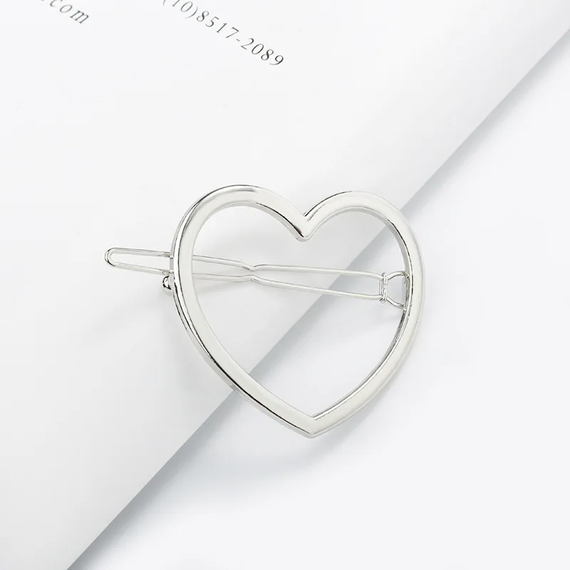 Красивая прическа заколка для волос в форме звезды Золотая булавка &quotСердце&quot