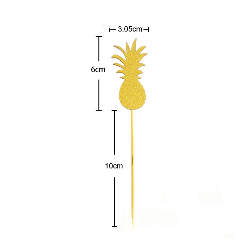 4pcs/set Cake Topper Toppers Pink flamingo pineapple cactus Wrappers cupcakes flag birthday card Hawaiian wedding party decor - купить по