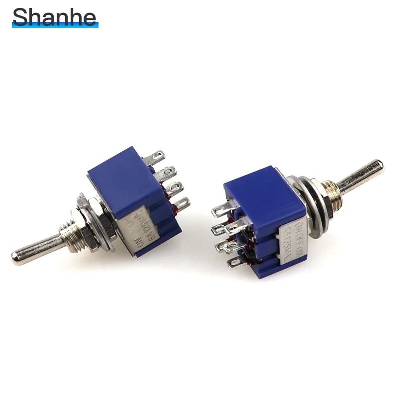 MTS-203 ВКЛ-ВЫКЛ-на тумблер мини Кулисные Переключатели MTS-202 ON-фиксации 6A 125VAC 6 Pin-код |