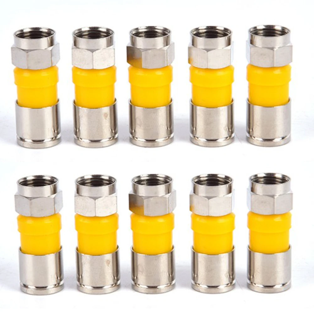 

10 шт. RG6 F Тип сжатия 2,8 см качество оснастки уплотнение для штепсельной вилки