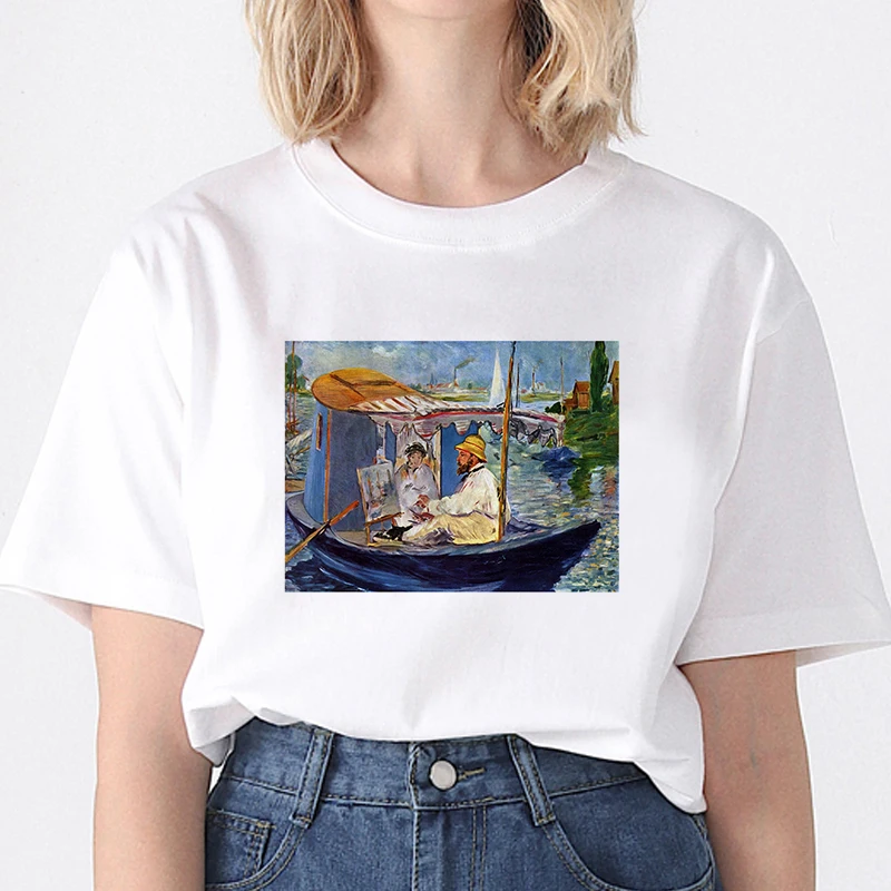 

Female Clothes Fashion Women T Shirt Harajuku Aesthetic Cute Funny Tshirt 90s Painting Ulzzang Casual Tops Tees T-shirt