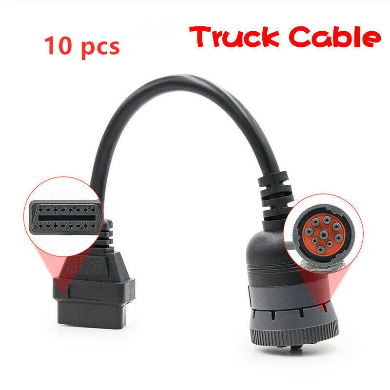 J1939 9pin к 16pin OBD 2 короткий кабель 9 pin 16 PIN Женский для Deutsch тяжелых грузовиков |