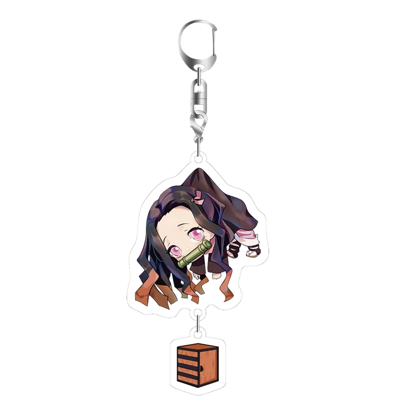 

Anime Demon Slayer Kimetsu No Yaiba Keychain Kamado Tanjirou Nezuko Agatsuma Zenitsu Rengoku Kyoujurou Cute Gift