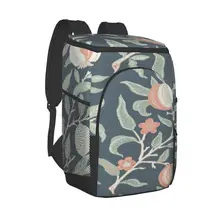 Protable Insulated Thermal Cooler Waterproof Lunch Bag Fruit Floral Picnic Camping Backpack Double Shoulder Wine Bag