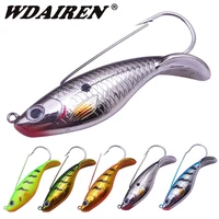 1pcs winter ice vib fishing lure with anti grass hook 85mm 21 5g metal spoon spinner vibration hard bait wobblers pesca tackle