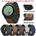 Ремешок из натуральной кожи для наручных часов Garmin Fenix 6 6X Pro 5X 5 Plus 3HR 935 945 S60