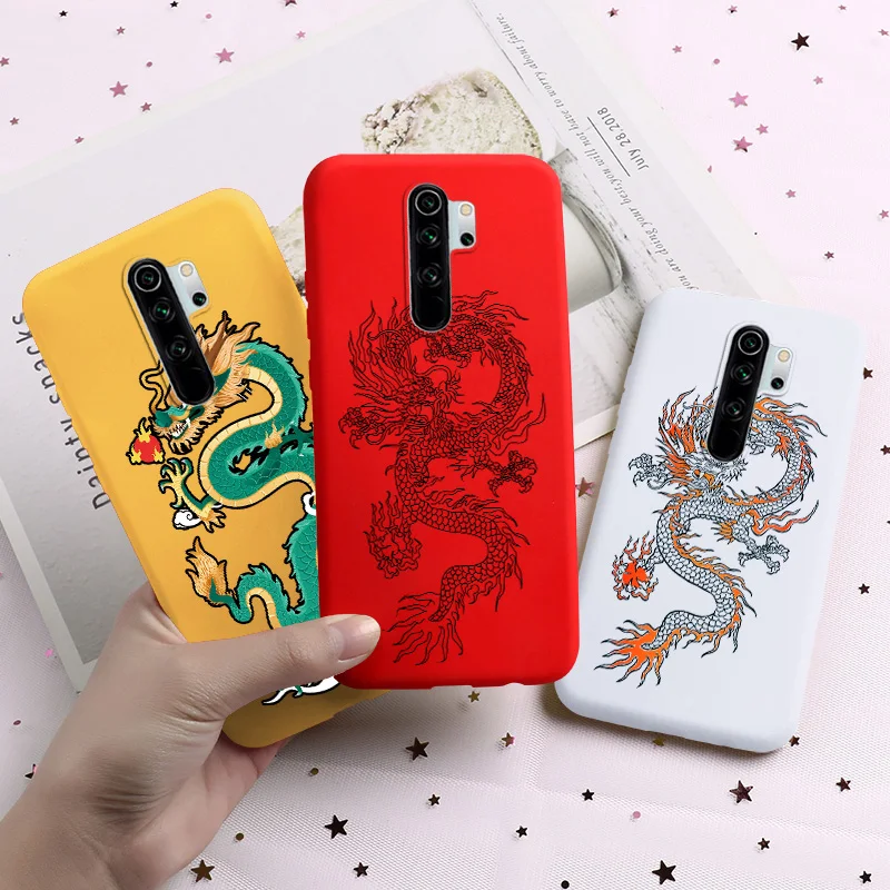 Dragon Case For Xiaomi Redmi Note 8 Pro Cases Silicon Funda Redmi Note 11 10 9 8 9C NFC 9A 9T 9S 10s 11s 8T 8APoco X3 X4 Cover