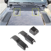 front hood rear windshield wiper nozzle decoration cover trim for jeep wrangler jl gladiator jt 2018 2022 car accessories