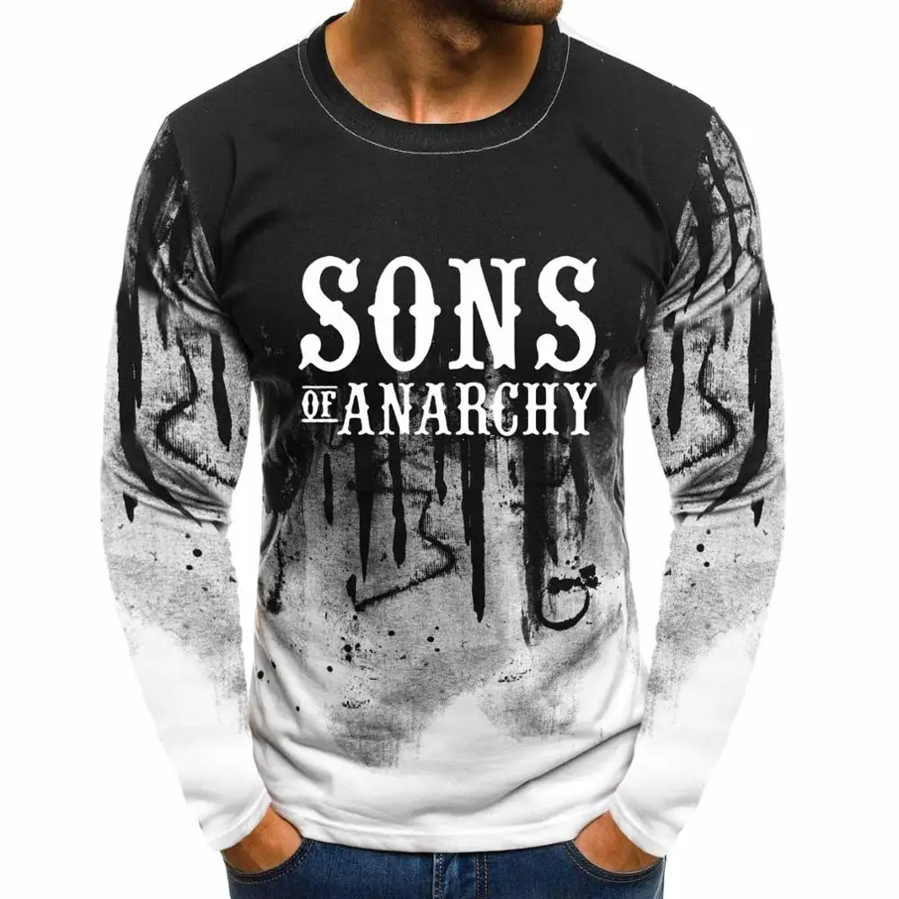 

SOA Sons of anarchy the child new Fashion SAMCRO Men's pullover Gradient Male Casual Sweatshirt pullover Men's tops