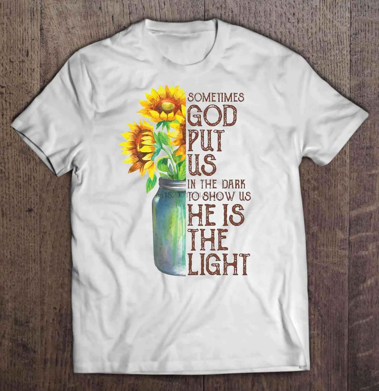 Мужская забавная футболка модная иногда Бог ставит нас в темноте чтобы показать