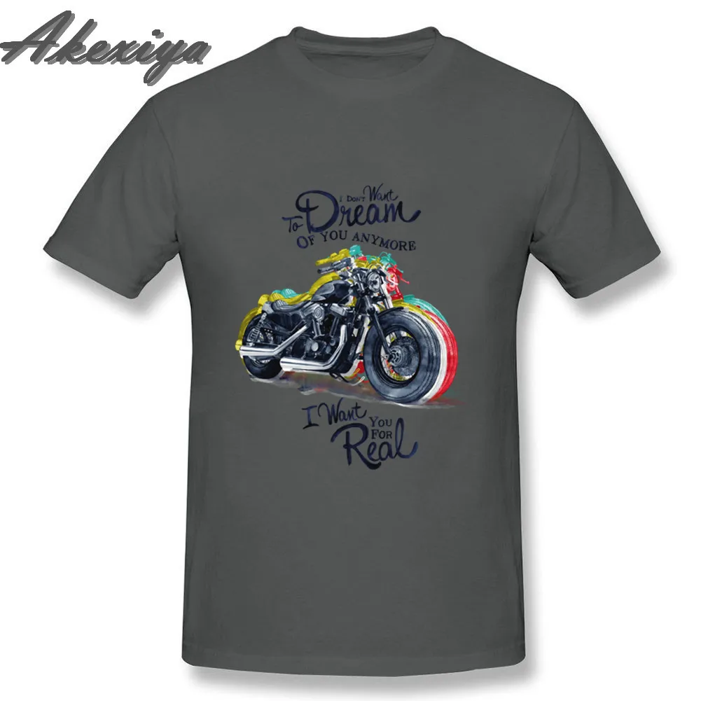 Футболка мужская с рукавом реглан мотоциклетная рубашка надписью dream Ride to Future