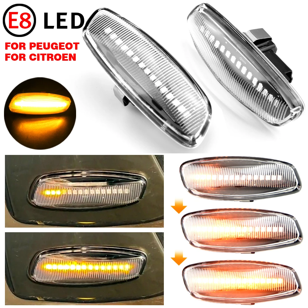 

Dynamic Flashing Led Side Marker Turn Signal Light For Citroen C4 Picasso C3 C5 DS4 Peugeot 308 207 3008 5012 Indicator Lamp