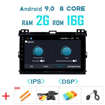 2G 16G DSP no canbus 1280P Android 9,0 4G 64G Carplay gps для Toyota LAND CRUISER Prado 120 Lexus GX470 мультимедиа DSP ips экран стерео без DVD Радио - Цвет: 2G 16G DSP no canbus