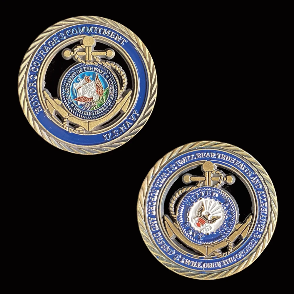 Ажурная монета ВМС США медаль за честь смелость обязательства монеты | Дом и сад