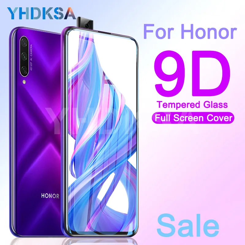9D закаленное стекло для huawei Honor 9X 8X 8C 8A 9i 10i 20i Honor 20 V20 V10 V9 Play Защитная пленка для экрана