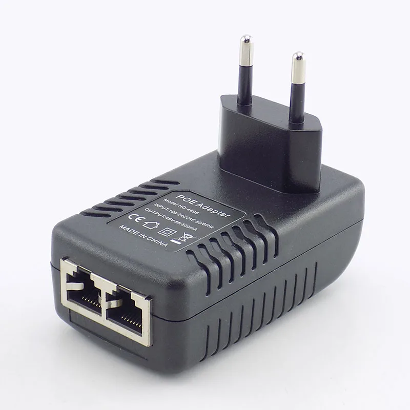POE инжектор DC 48 В 0.5A 24 Вт 12 В 1A Poe источник питания адаптер-форсунка переключатель для ip-камеры Wifi настенное зарядное устройство US/EU штекер