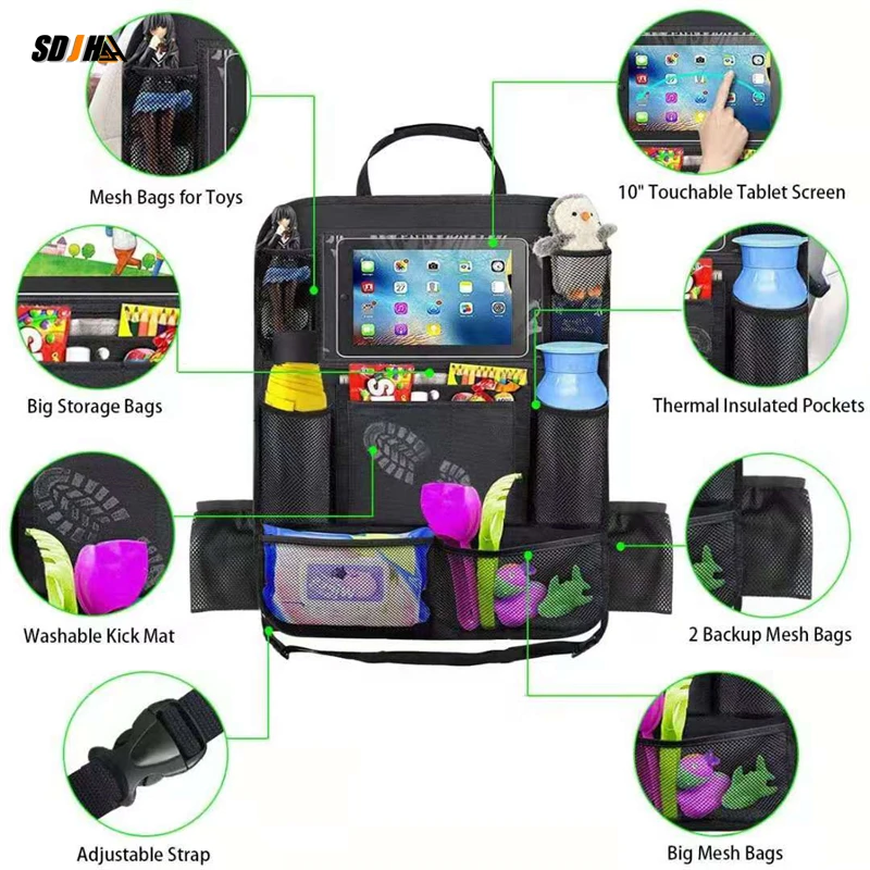 

Car Storage Bag Universal Backseat Organizer Multifunctional Auto Tools Organizer Large Size Car Tidying Interior Accessorities