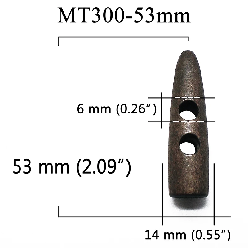MT300-53mm ZIEENE 5 шт.-15 шт. Новое поступление натуральное дерево крашеные большие роговые деревянные пуговицы Швейное Ремесло «сделай сам» вырезка для пальто кнопка ручной работы - Цвет: MT300-53mm
