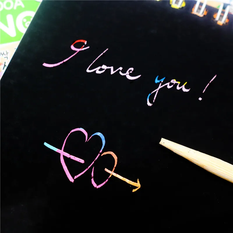 1 Pcs Random Mixed Colors 140 * 100mm Creative Mini-color DIY Scratch This Colorful Coil Sketch Book Each One 8-9 Sheets | Канцтовары