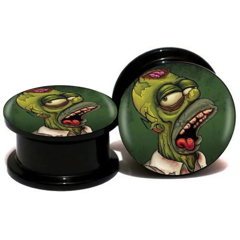 Акриловый ушной Калибр зомби 2 шт./лот заглушка и туннель для растяжки ушей в виде