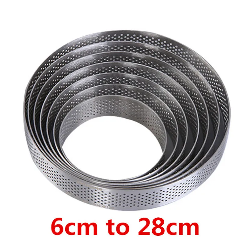 Круглый Нержавеющая сталь торт отверстие формы для Мусса пирог круглая форма