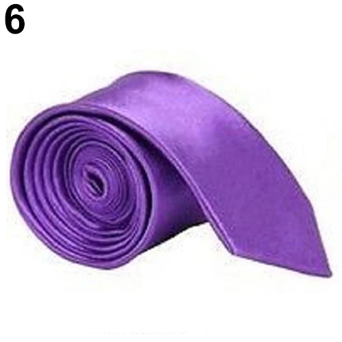 

Fashion Mens Solid Color Plain Ties Office Workwear Uniform Party Necktie